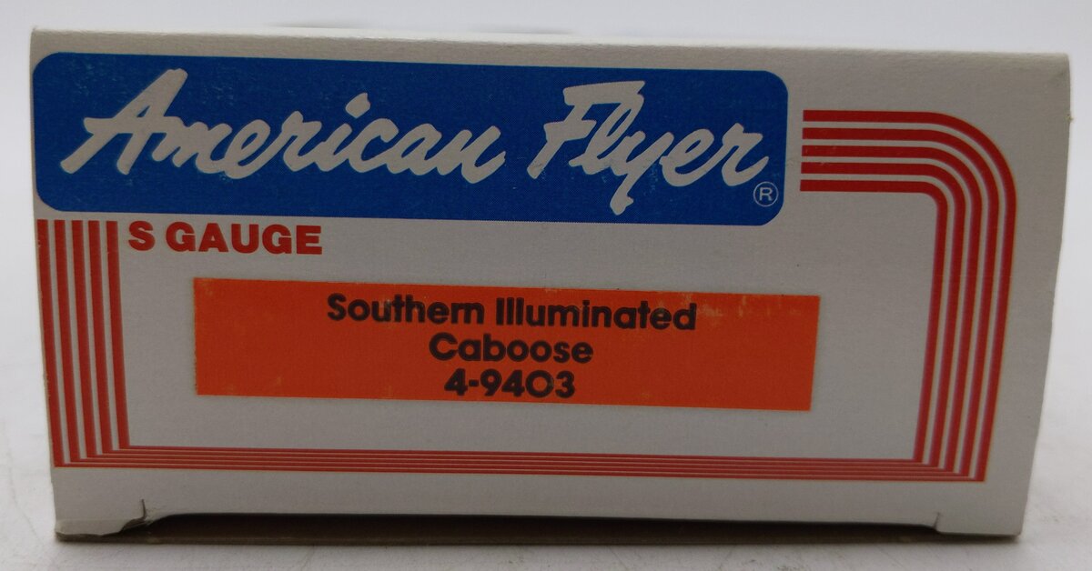 American Flyer 4-9403 S Gauge Southern Bay Window Illuminated Caboose EX/Box