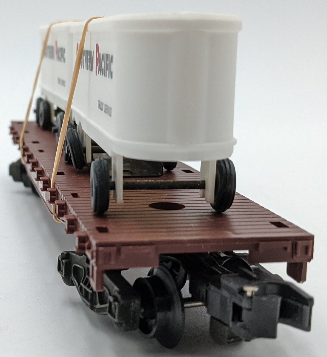 American Flyer 6-48501 S Gauge Southern Pacific Flatcar w/ Trailers NIB