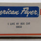 American Flyer 50033 S Gauge "I Love NY" Boxcar #50033 EX/Box
