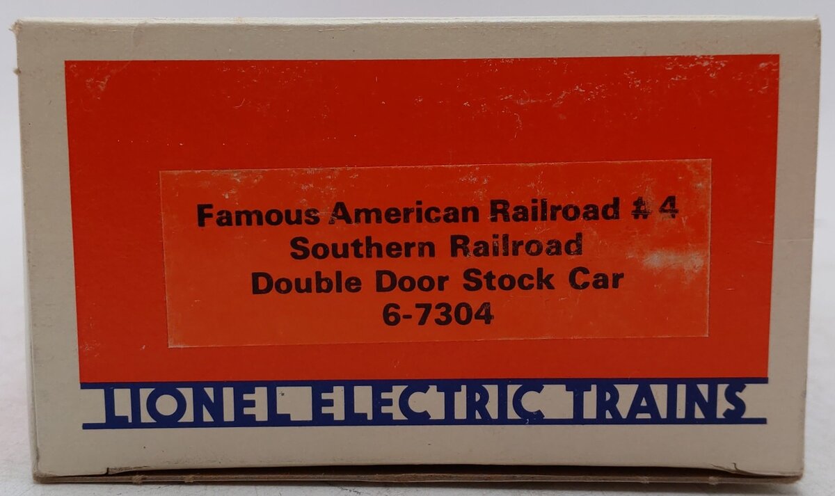 Lionel 6-7304 O Gauge Southern Double Door Stock Car #7304 EX/Box