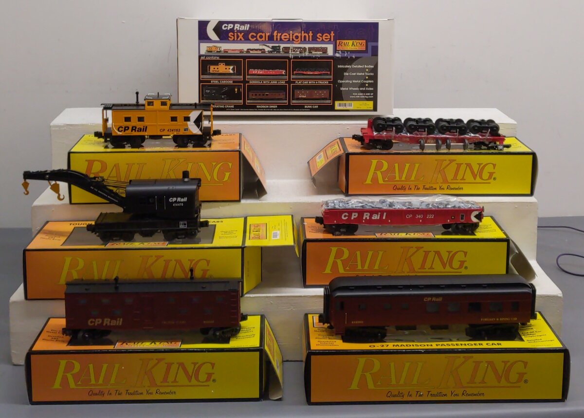 MTH 30-7009 O Scale CP Rail 6-Car Set VG/Box