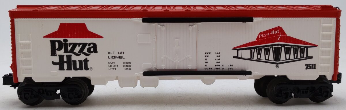 Lionel 6-7511 O Gauge Pizza Hut Refrigerator Car EX/Box