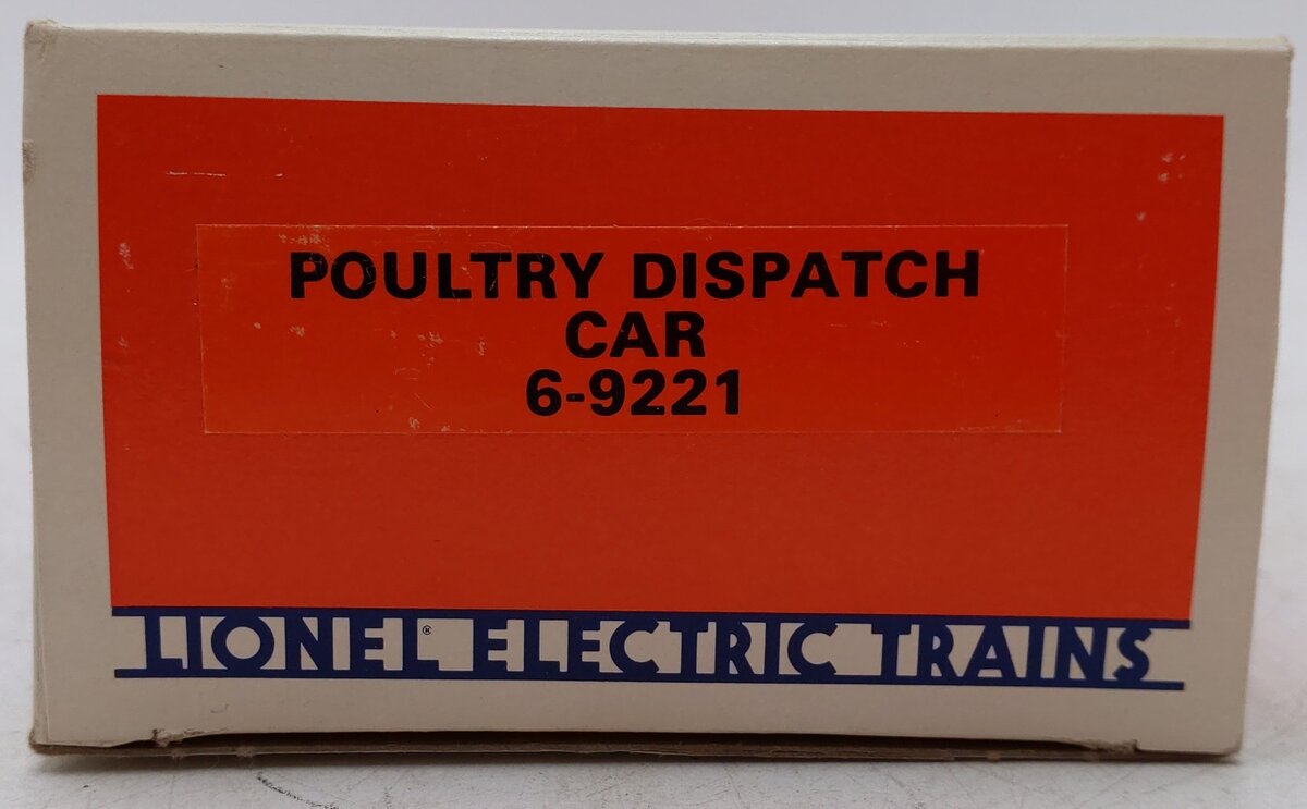 Lionel 6-9221 O Gauge Poultry Dispatch Operating Car #9221 EX/Box