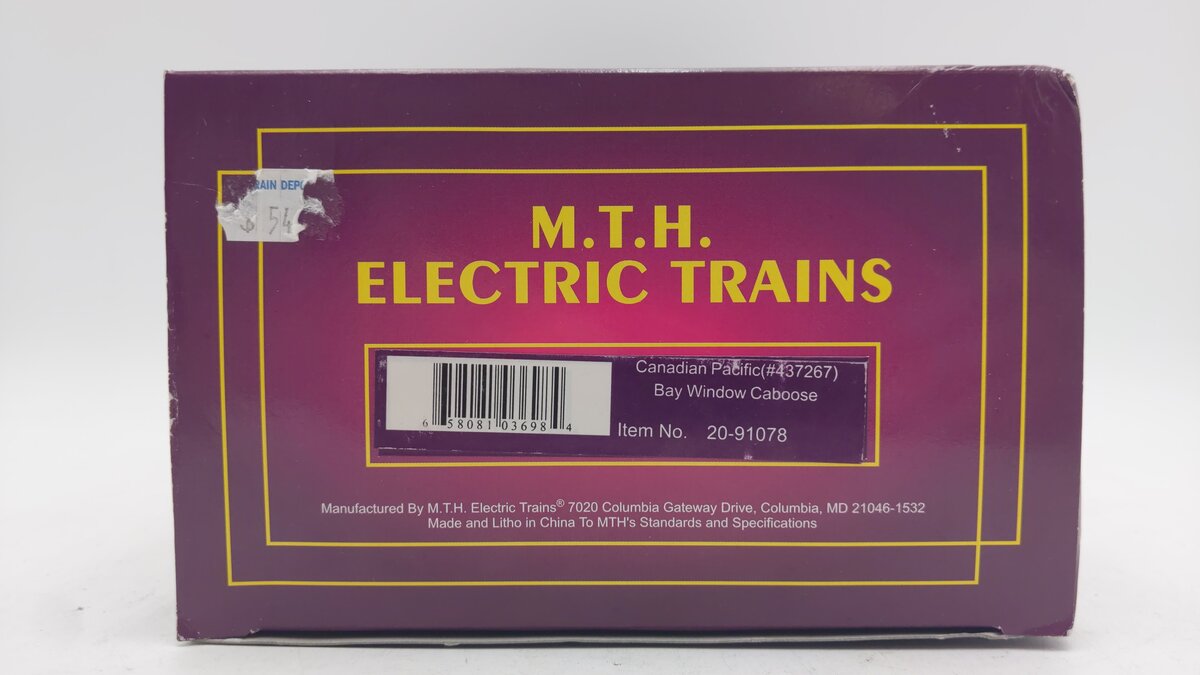 MTH 20-91078 Canadian Pacific Caboose #437267 LN/Box