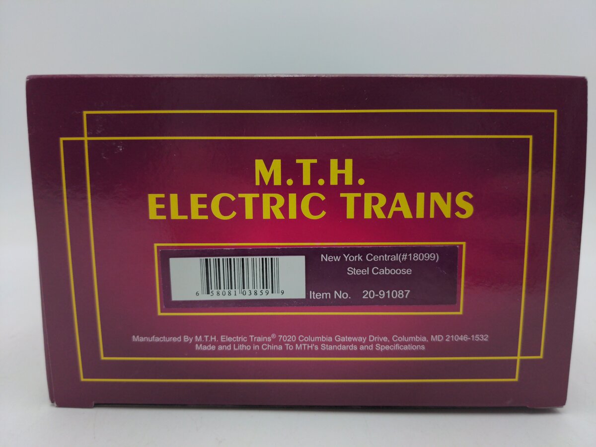 MTH 20-91087 O New York Central Steel Caboose #18099 LN/Box