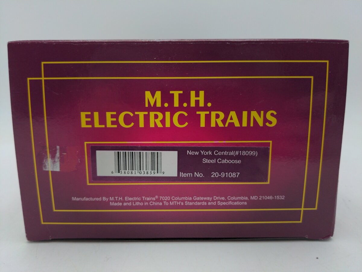 MTH 20-91087 O New York Central Steel Caboose #18099 LN/Box
