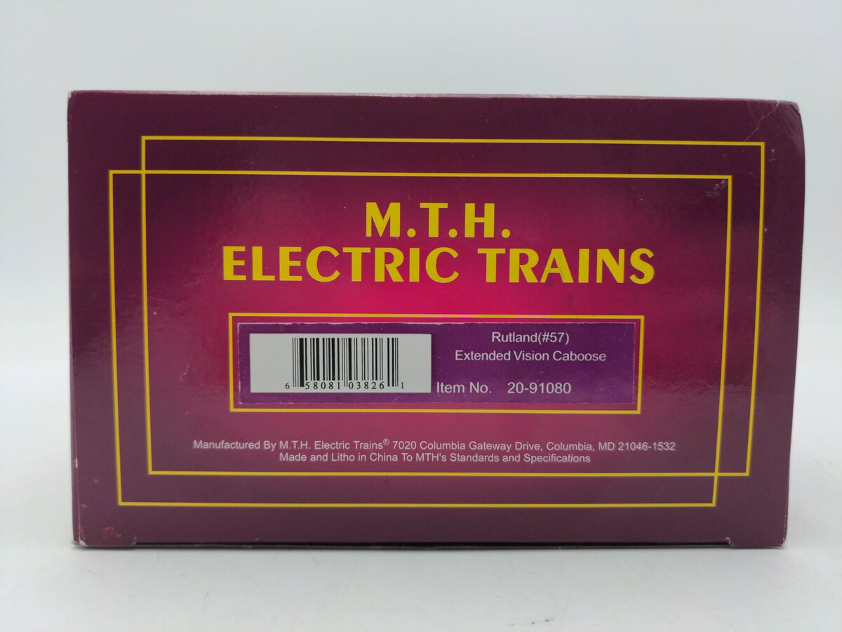 MTH 20-91080 O Scale Rutland Caboose #57 LN/Box