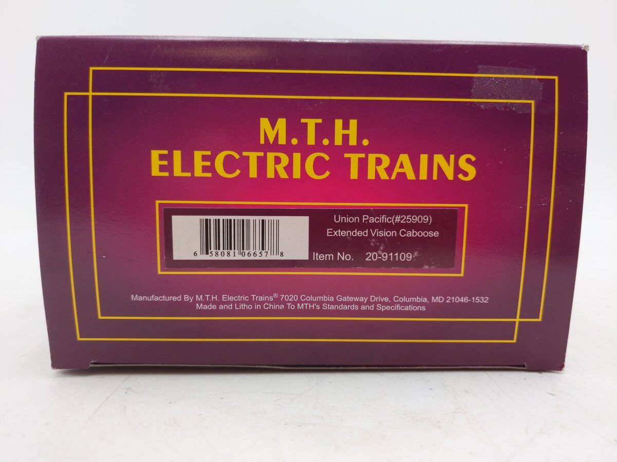 MTH 20-91109 O Gauge Union Pacific Caboose #25909 EX/Box