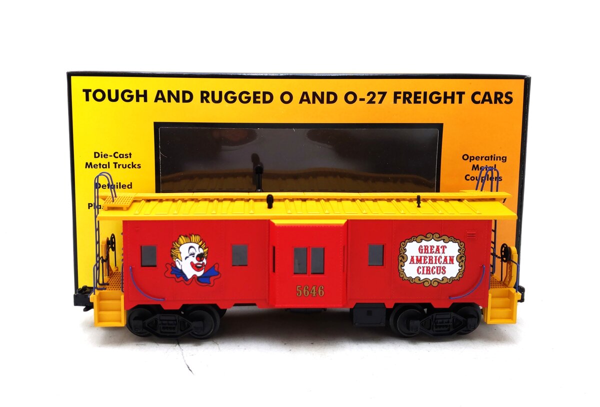 MTH 30-7755 Circus Bay Window Illuminated Caboose #5646 NIB