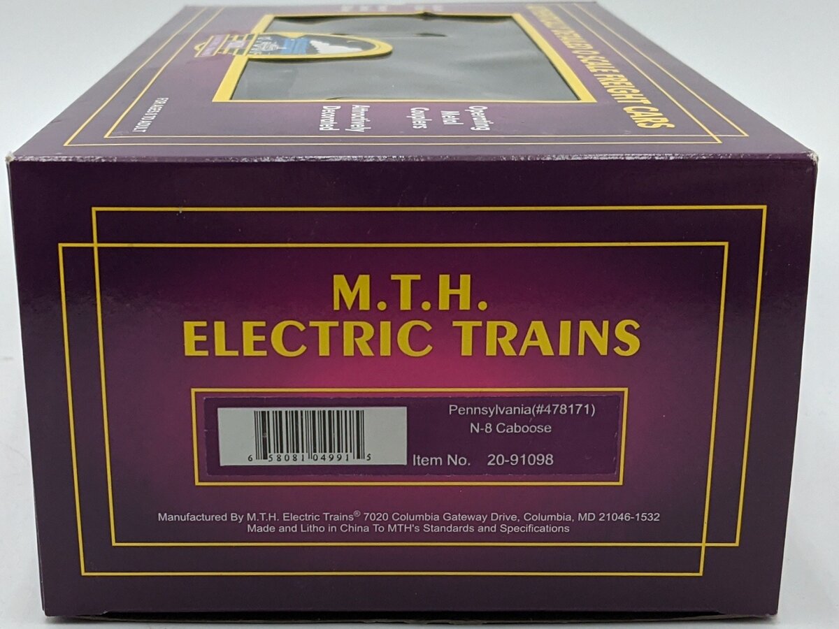 MTH 20-91098 O Gauge Pennsylvania N-8 Caboose #478171 NIB