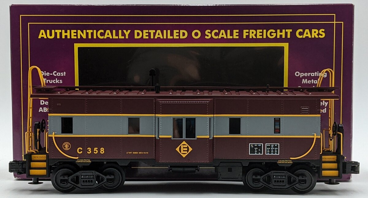 MTH 20-91135 O Gauge Erie Lackawanna Bay Window Caboose #358 NIB