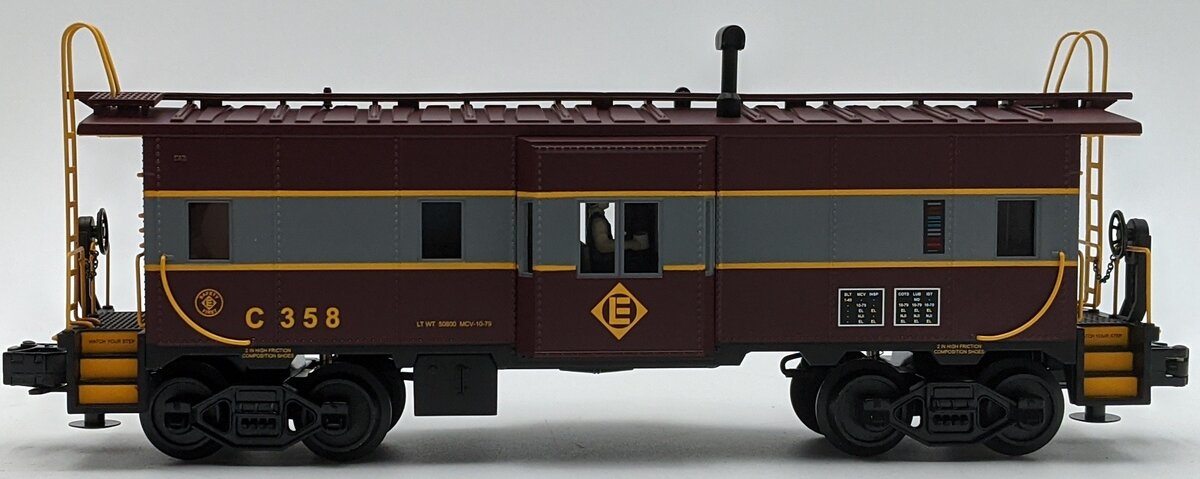 MTH 20-91135 O Gauge Erie Lackawanna Bay Window Caboose #358 NIB