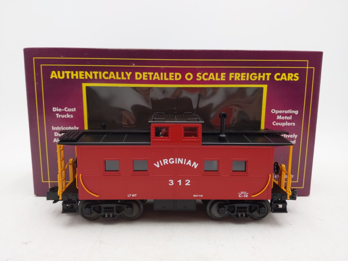MTH 20-91104 O Gauge Virginian Center Cupola Steel Caboose #312 EX/Box