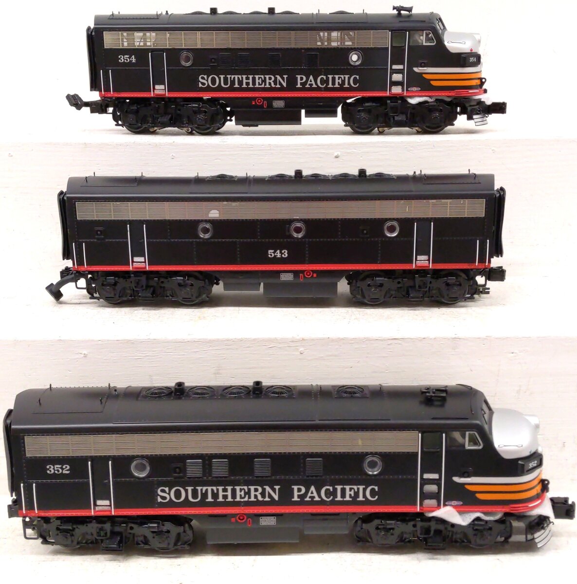 MTH 20-20390-1 O Southern Pacific F-7 ABA Diesel Set #352/354/543 w/PS3 LN/Box