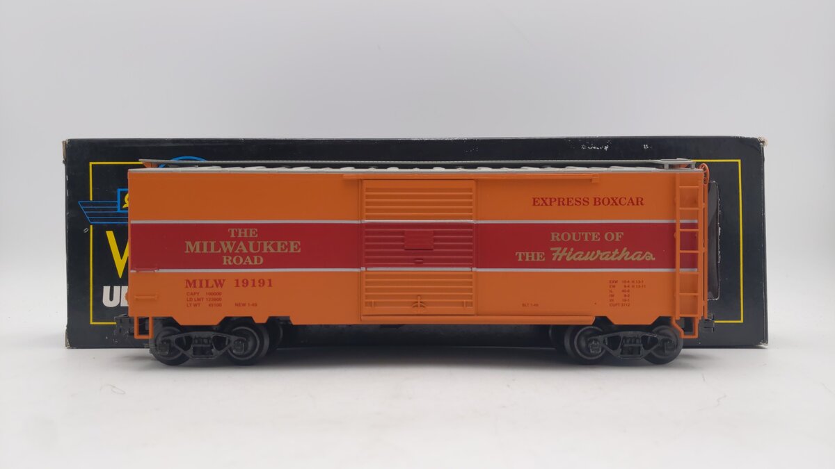 Weaver EBC51D O Milwaukee Road Hiawatha PS-1 40' Boxcar #19191 (3-Rail) EX/Box