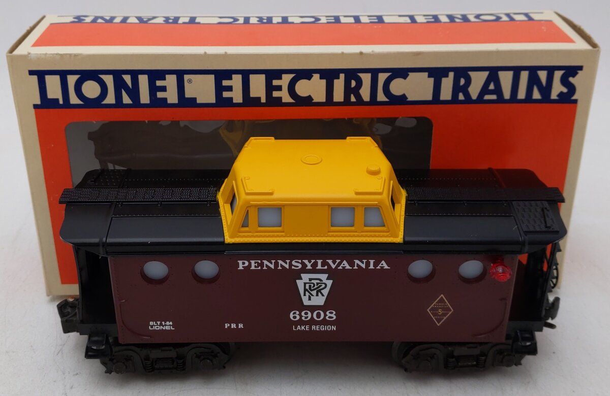 Lionel 6-6908 O Gauge Pennsylvania Illuminated Porthole Caboose EX/Box