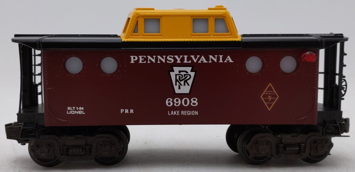 Lionel 6-6908 O Gauge Pennsylvania Illuminated Porthole Caboose EX/Box
