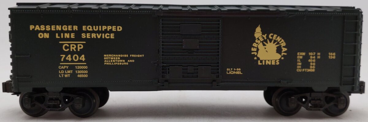 Lionel 6-7404 O Gauge Jersey Central Boxcar #7404 EX/Box