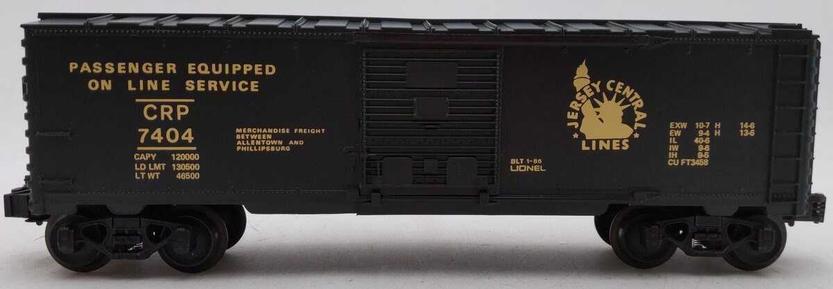 Lionel 6-7404 O Gauge Jersey Central Boxcar #7404 EX/Box