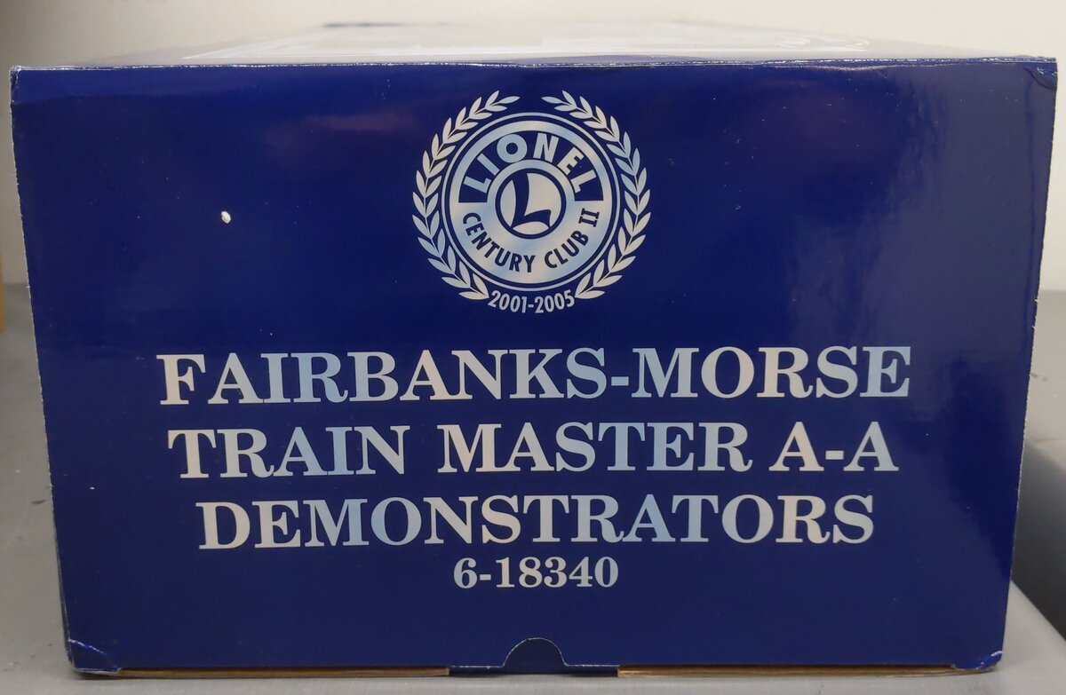 Lionel 6-18340 O Gauge LCC Fairbanks-Morse Trainmaster A-A Demonstrators EX/Box