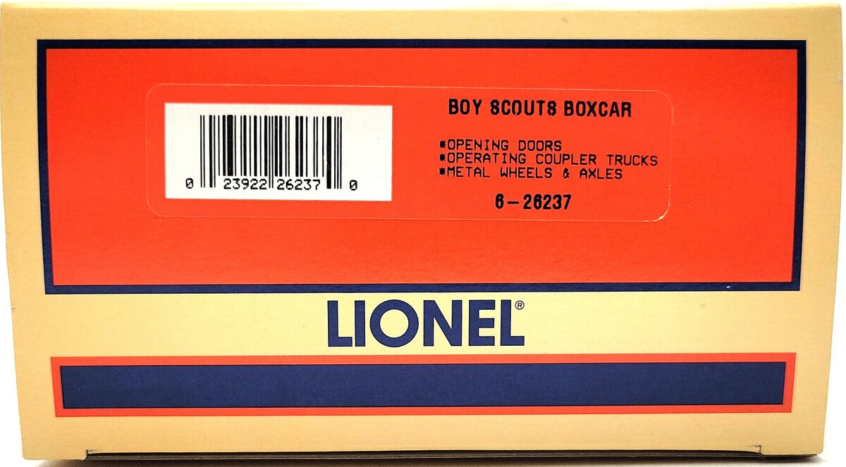 Lionel 6-26237 O Gauge Boy Scout Boxcar #9700 LN/Box