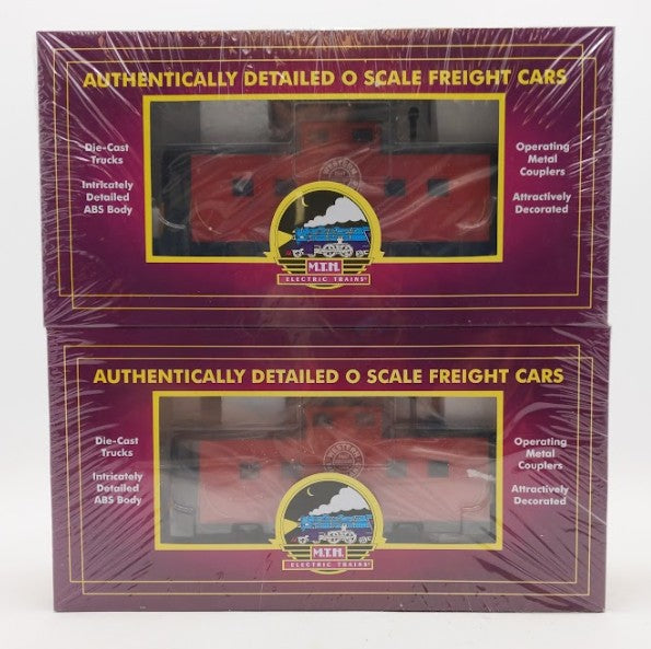 MTH 20-91411 O Gauge Western Maryland Center Cupola Steel Caboose (Pack of 2) MT/Box