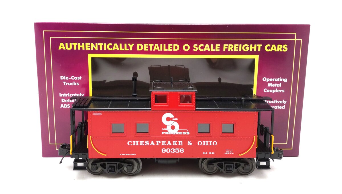 MTH 20-91408 O Chesapeake & Ohio Steel Caboose #90356 NIB