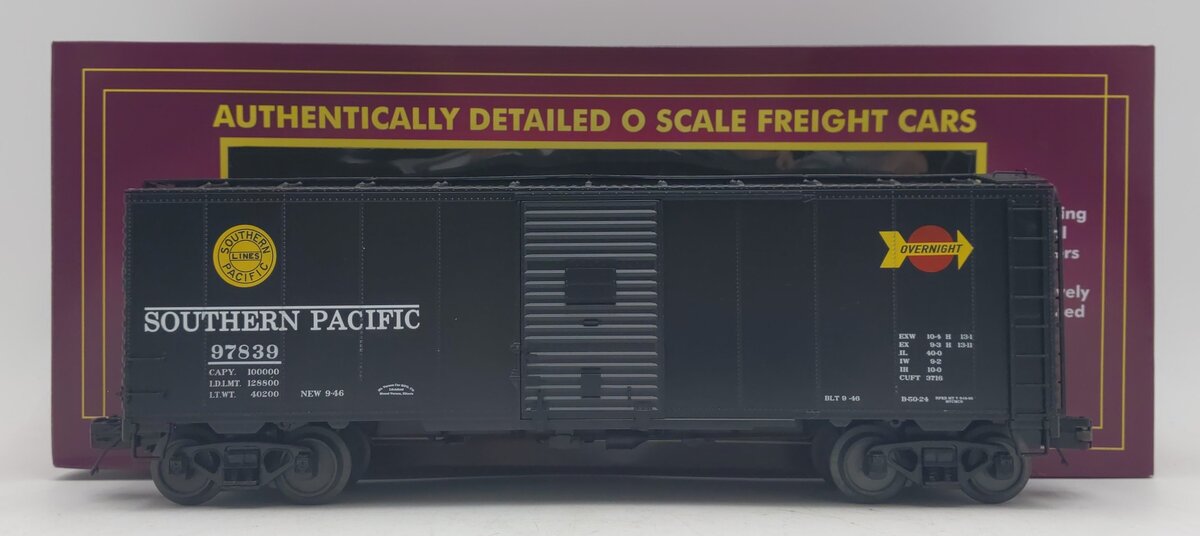 MTH 20-93588 O Gauge Southern Pacific 40' AAR Boxcar #97839 NIB