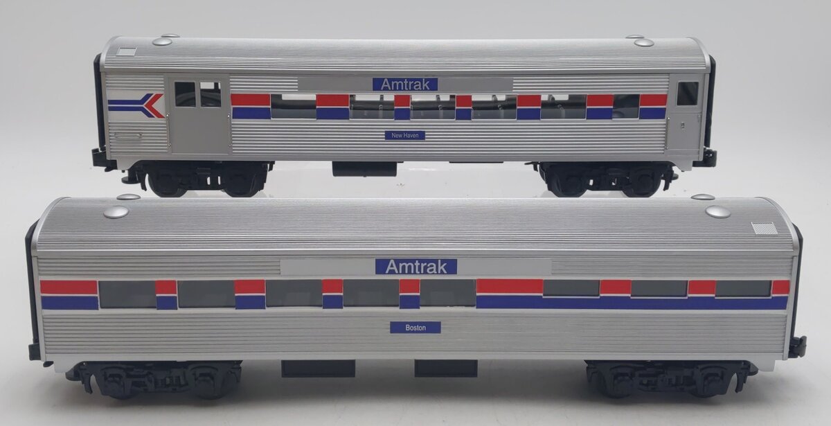 MTH 30-6004 O Amtrak Streamlined Combine/Diner Set Passenger Set (Set of 2) NIB