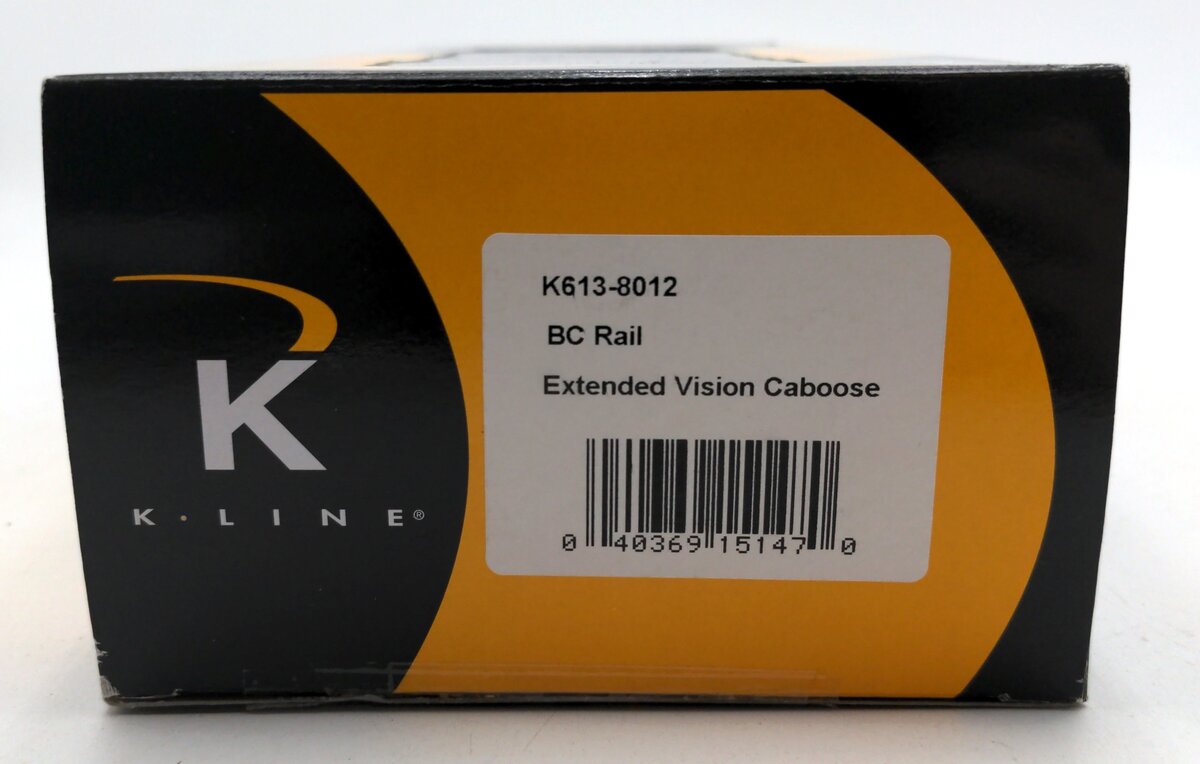 K-Line K613-8012 BC Rail Extended Vision Lighted Caboose NIB