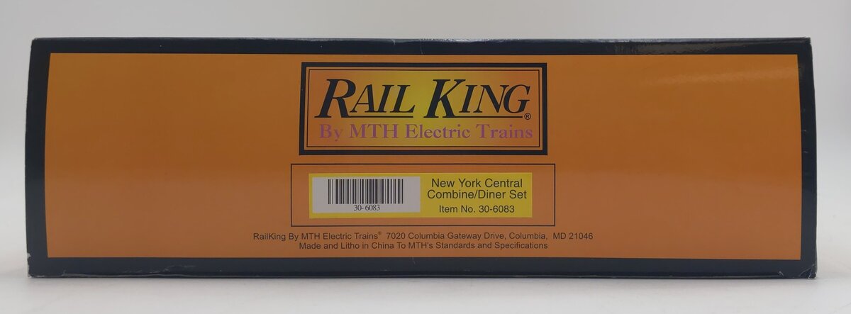 MTH 30-6083 O NYC O-27 Streamlined Combo/Diner Passenger Car Set (Set of 2) NIB