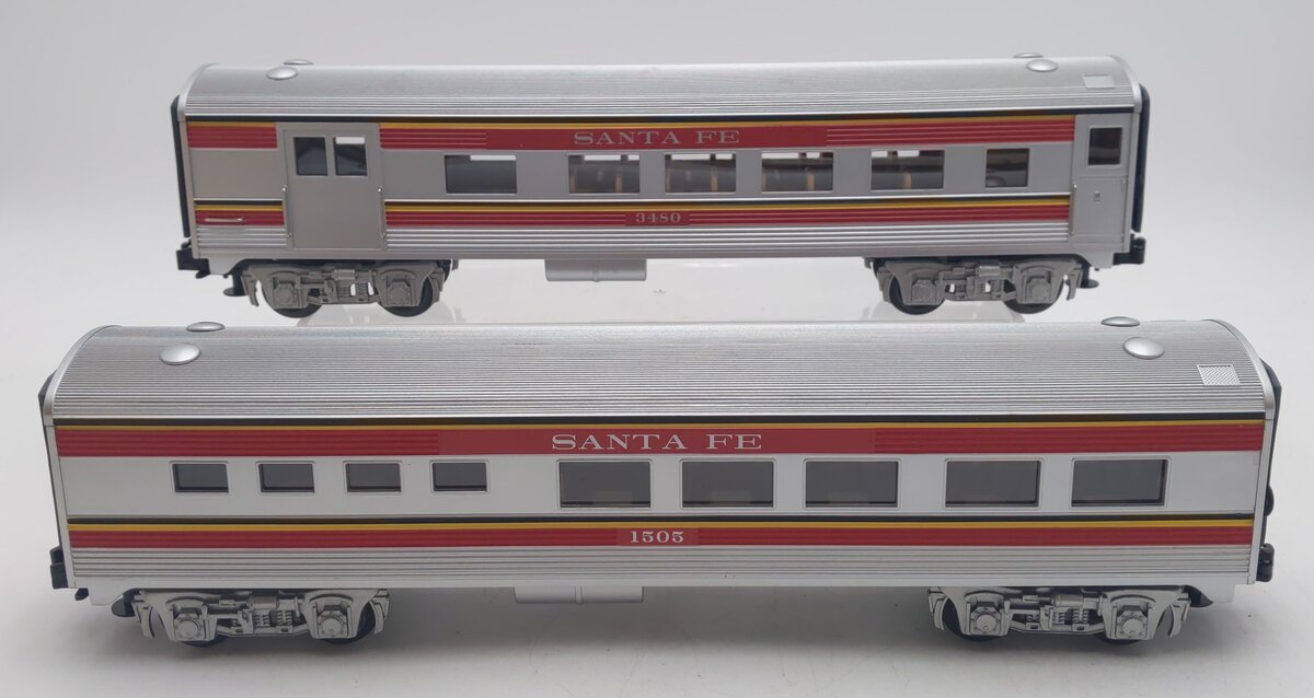MTH 30-6105 O Santa Fe Streamlined Combo/Diner Set (Set of 2) LN/Box