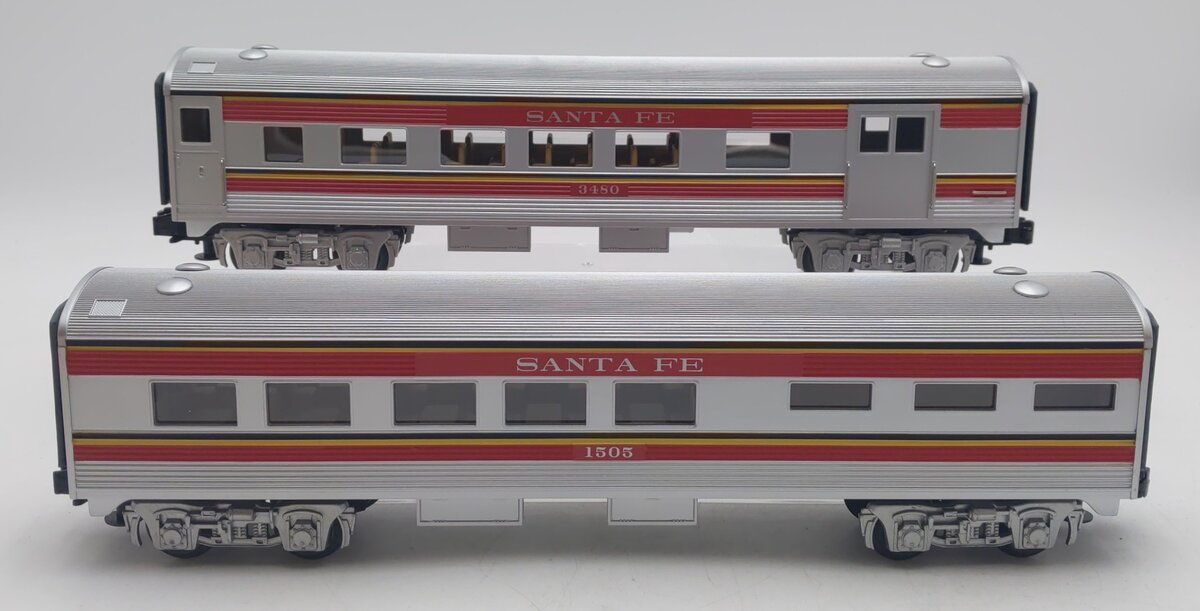 MTH 30-6105 O Santa Fe Streamlined Combo/Diner Set (Set of 2) LN/Box