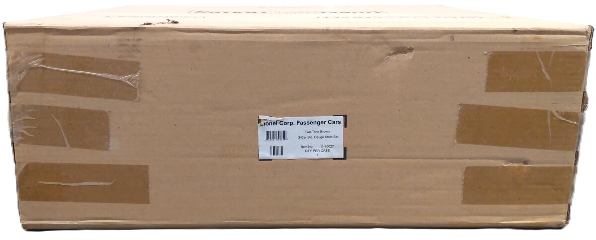 MTH 11-40027 St. Gauge Two-Tone Brown State Passenger 3 Car Set MT/Box