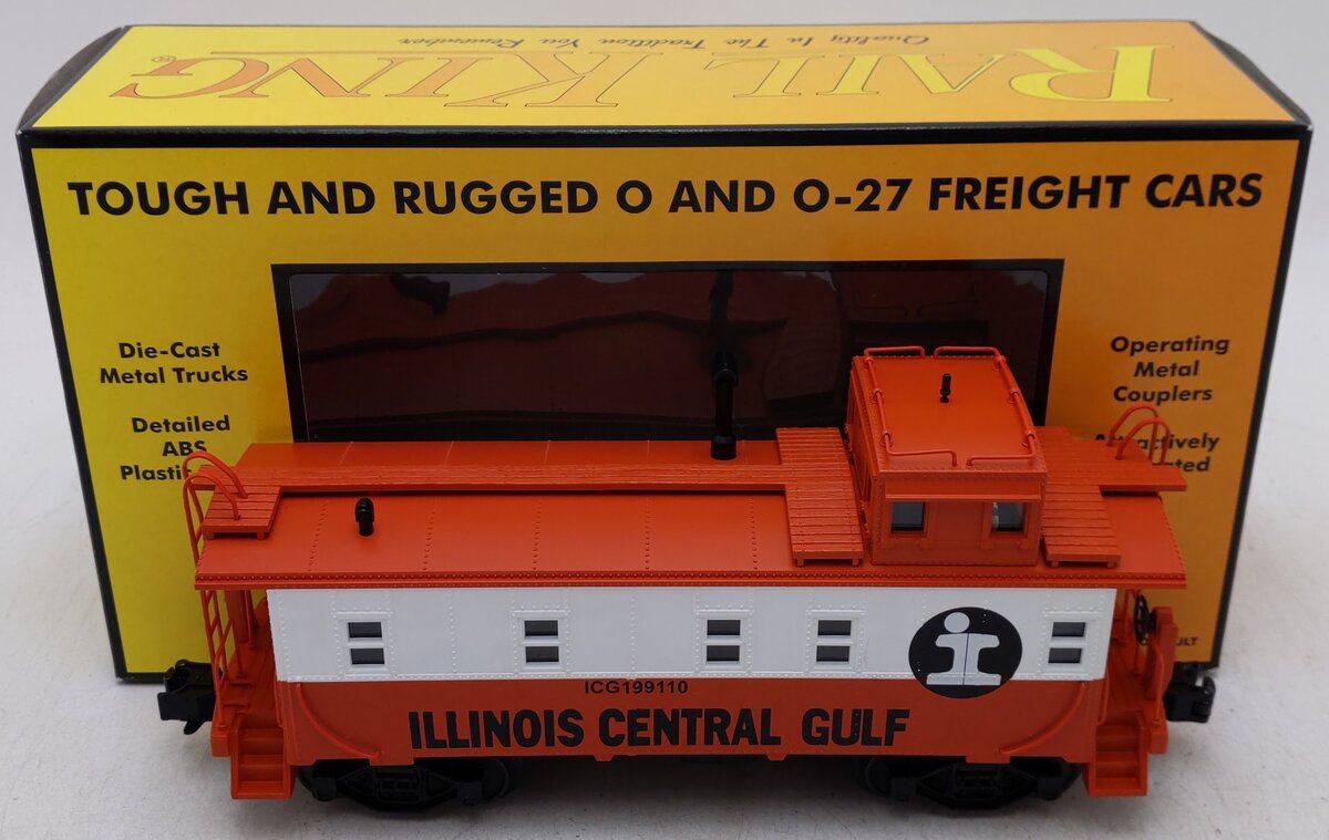 MTH 30-7787 O Illinois Central Gulf RailKing Offset Steel Caboose Car #199114 EX/Box