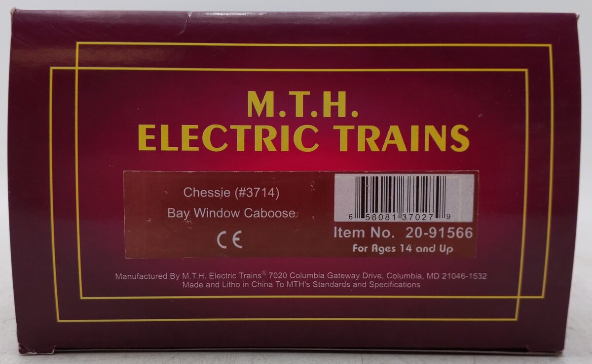 MTH 20-91566 O B&O Chessie System Bay Window Caboose #3714