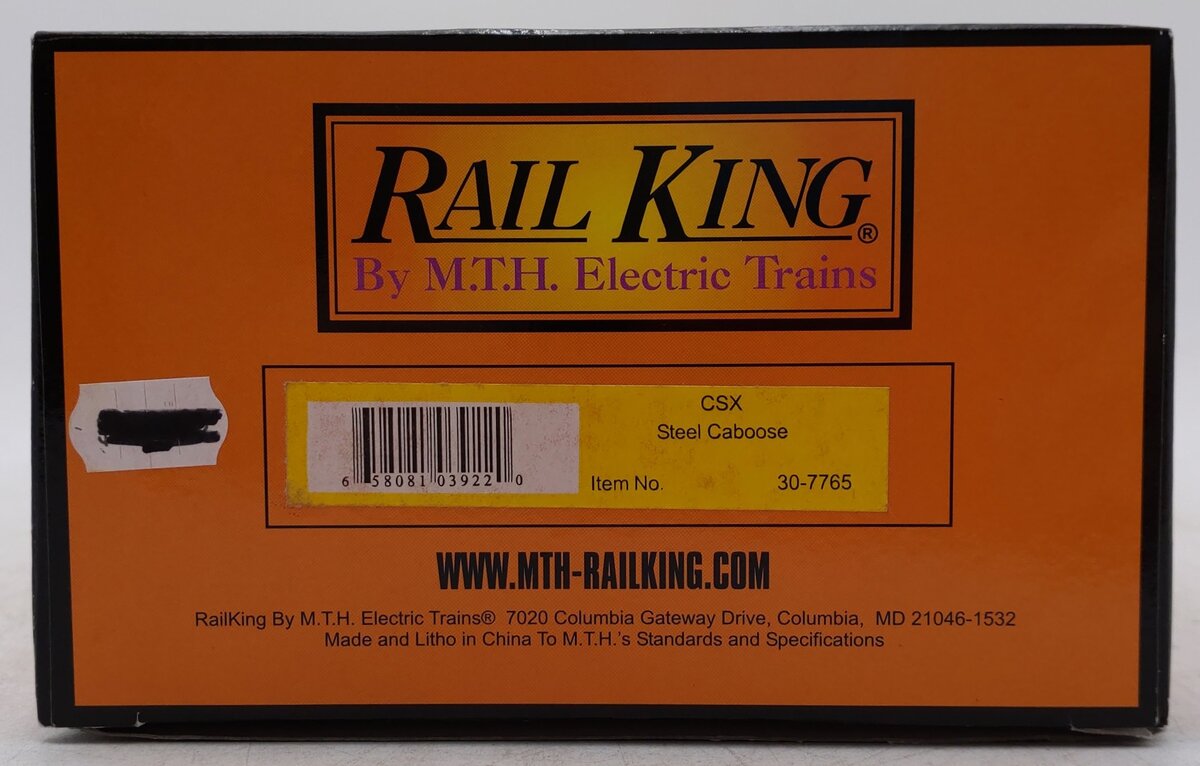 MTH 30-7765 O CSX Steel Caboose EX/Box