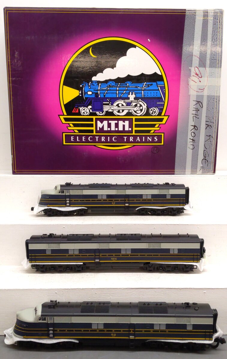 MTH 20-2258-1 O Baltimore & Ohio E-6 ABA Diesel Engine Set w/PS2 ##57/57/52 LN/Box