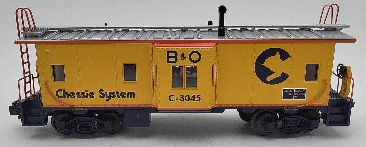 MTH 20-91038 O Gauge Chessie Bay Window Caboose #C-3045 EX/Box