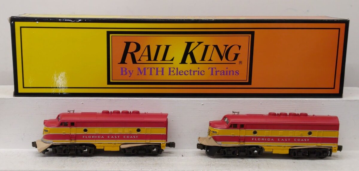 MTH 30-2007-1 O Florida East Coast F3 AA Diesel Locomotive Set w/PS1 #503/504 LN/Box