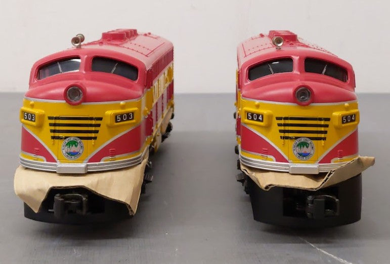 MTH 30-2007-1 O Florida East Coast F3 AA Diesel Locomotive Set w/PS1 #503/504 LN/Box