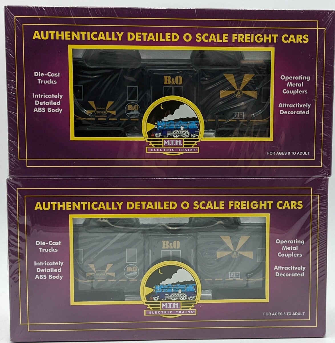 MTH 20-91090 Baltimore & Ohio Bay Window Caboose #904063 & #904065 (Pack of 2) MT/Box