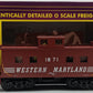 MTH 20-91368 Western Maryland Center Cupola Steel Caboose #1871 NIB