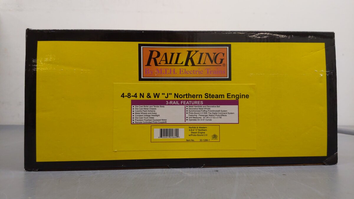 MTH 30-1286-1 O Gauge Norfolk & Western 4-8-4 