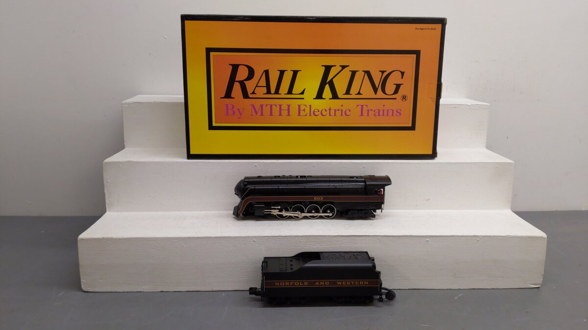 MTH 30-1286-1 O Gauge Norfolk & Western 4-8-4 "J" Steam Locomotive #603 w/PS2 EX/Box