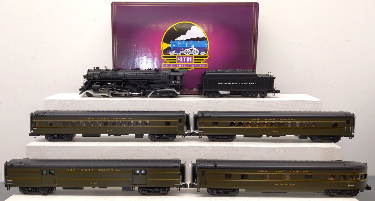 MTH 20-3584-1 O Gauge NYC Streamlined Steam Passenger Set w/ Proto-Sound 3.0 LN/Box