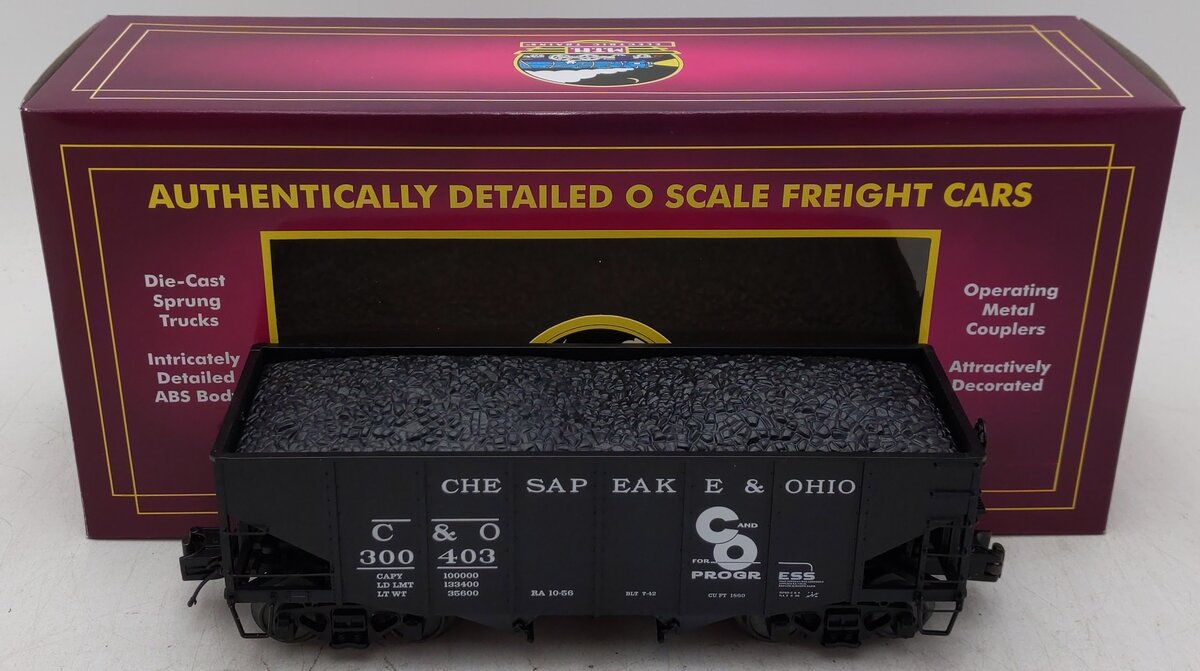 MTH 20-97307 O Chesapeake & Ohio 2-Bay Fish Belly Hopper NIB