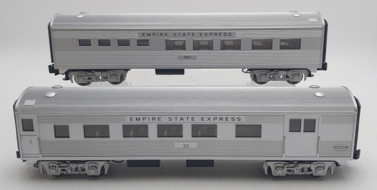 MTH 30-6126 O NYC RailKing O-27 Streamlined Combo/Diner Set (Set of 2) NIB