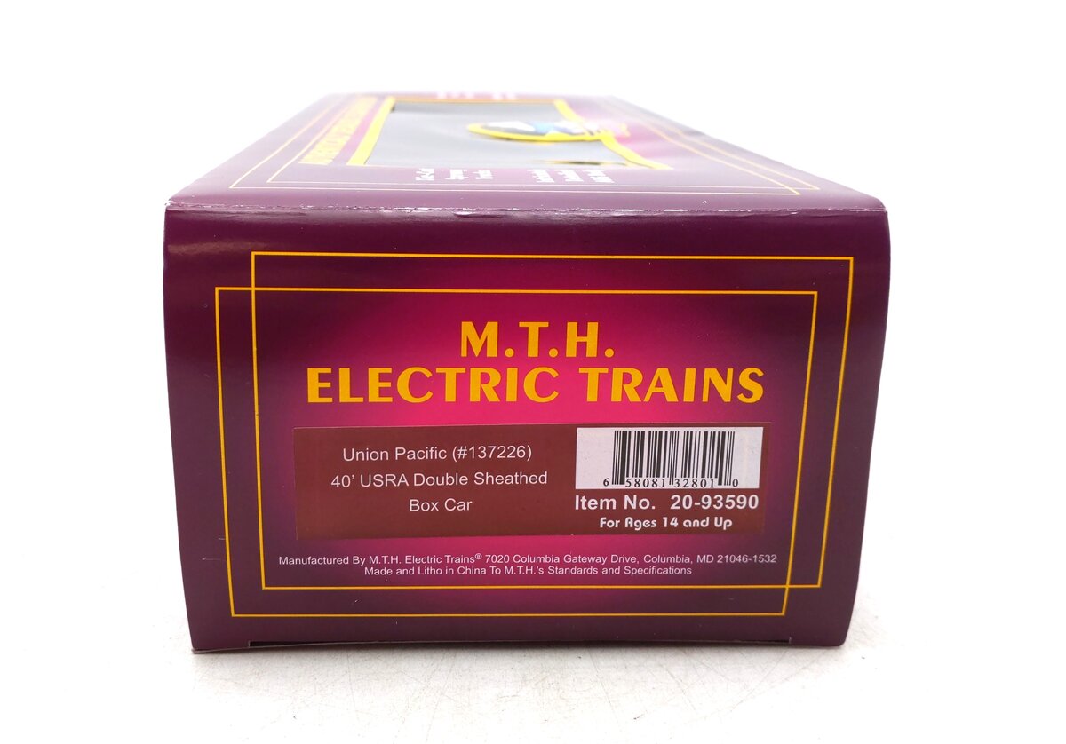 MTH 20-93590 O Union Pacific 40'' USRA Double Sheathed Boxcar #137226 NIB