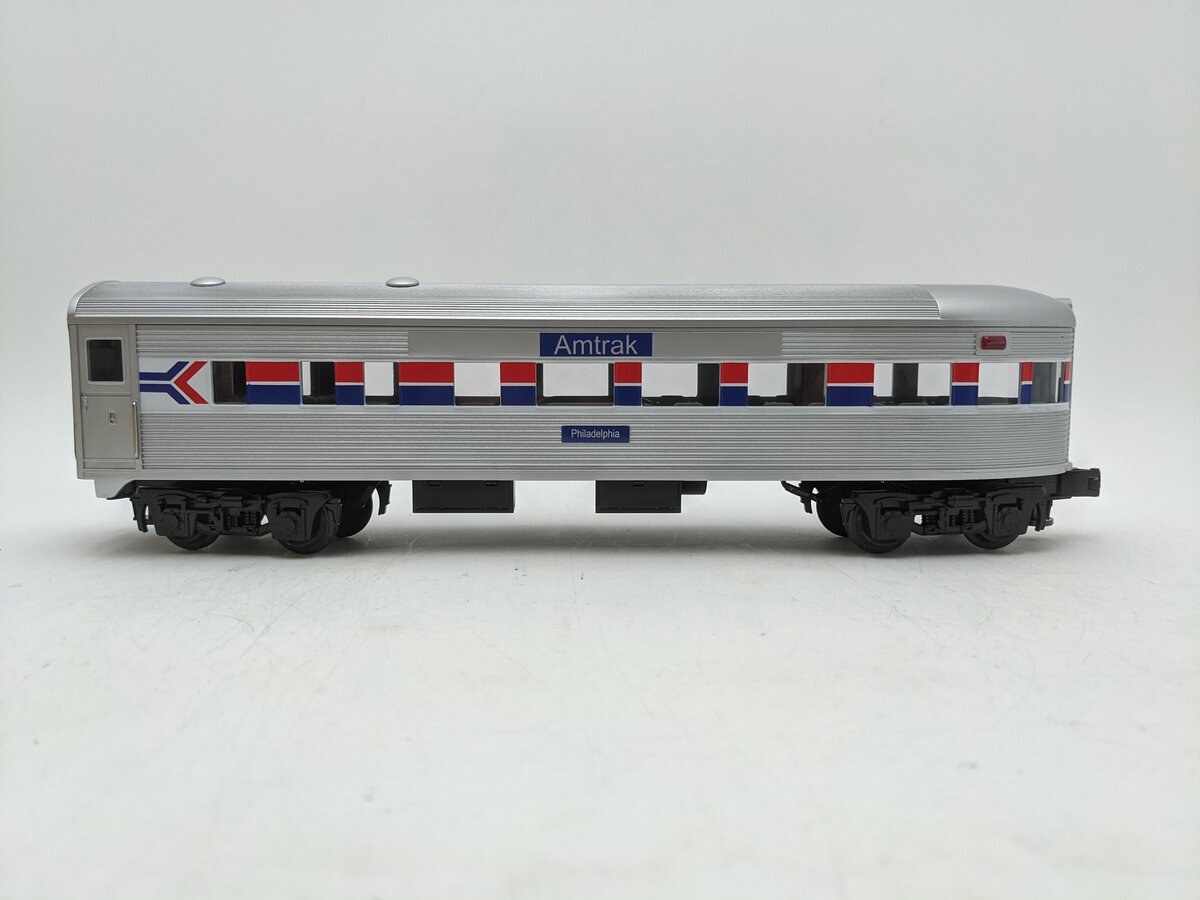 MTH 30-6003 O Gauge Amtrak "Philadelphia" Observation Passenger Car EX/Box